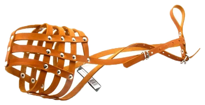 Намордник Дягилев No. 38, коричневый, сетчатый