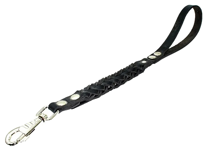 Водилка для собак Дягилев, плетеная, квадратная, кожаная, 16 мм 50 см