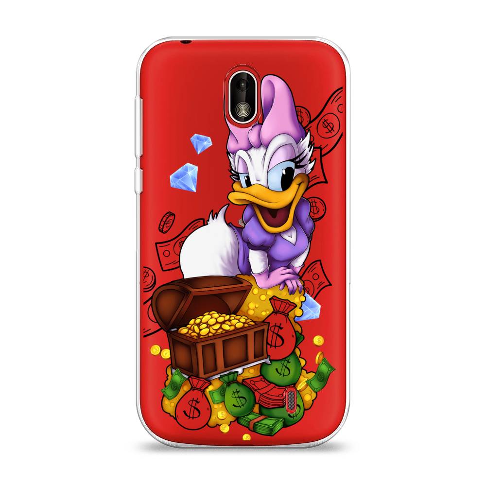 

Чехол на Nokia 1 "Rich Daisy Duck", Коричневый;белый;фиолетовый, 121250-6