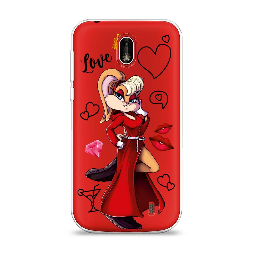

Чехол на Nokia 1 "Rich Lola Bunny", Красный;бежевый;оранжевый, 121250-6
