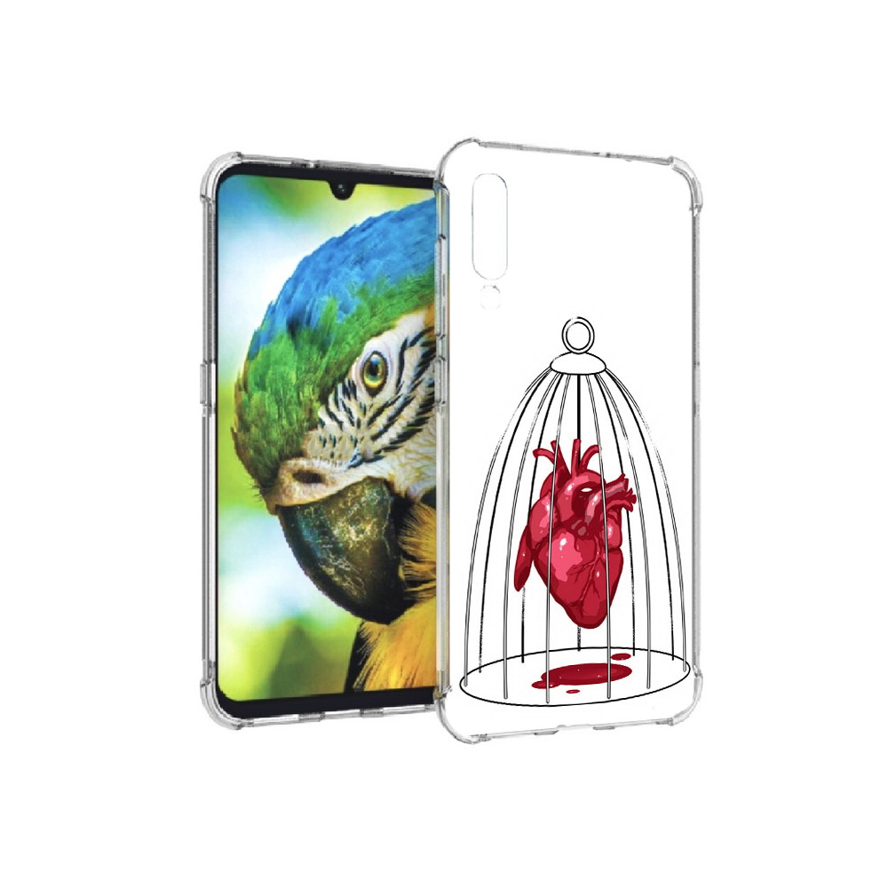 Чехол MyPads Tocco для Xiaomi Mi 9 сердце в клетке (PT126035.255.597)