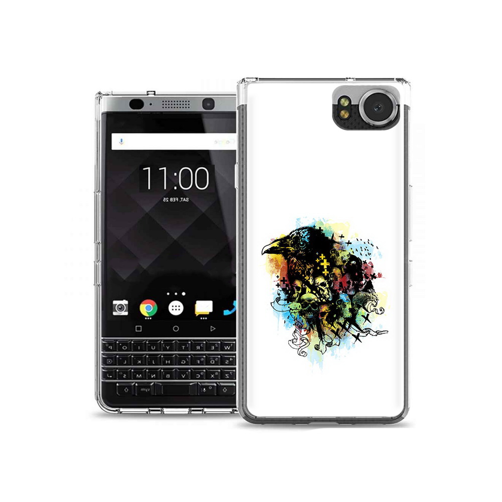 

Чехол MyPads Tocco для BlackBerry KeyOne ворон и черепа, Tocco