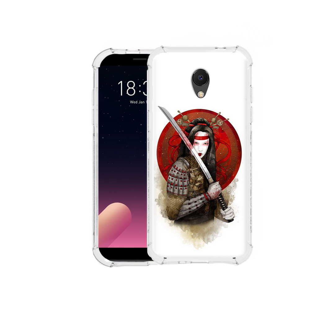 

Чехол MyPads Tocco для Meizu M6S рисованная девушка с катаной, Прозрачный, Tocco