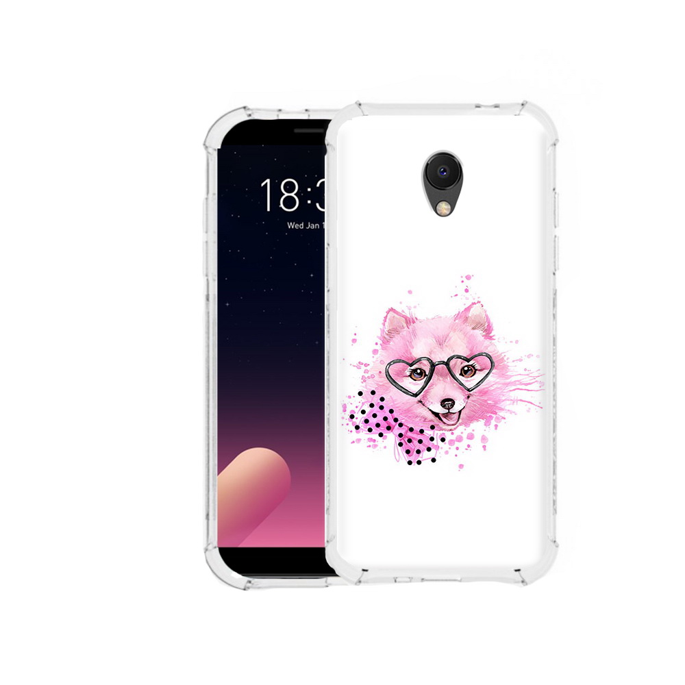 

Чехол MyPads Tocco для Meizu M6S розовый волченок, Прозрачный, Tocco
