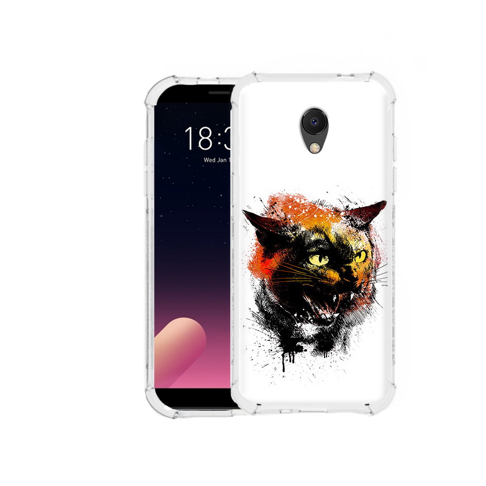 

Чехол MyPads Tocco для Meizu M6S сиамский кот, Прозрачный, Tocco