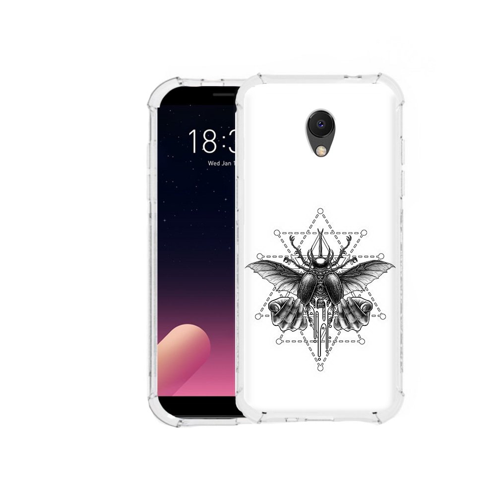 

Чехол MyPads Tocco для Meizu M6S скарабей, Прозрачный, Tocco