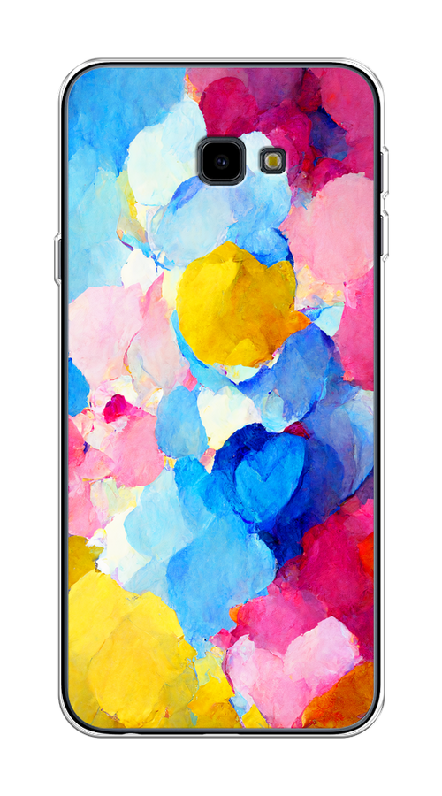 

Чехол на Samsung Galaxy J4 Plus 2018 "Яркие пятна", Синий;голубой;желтый;розовый, 26850-1