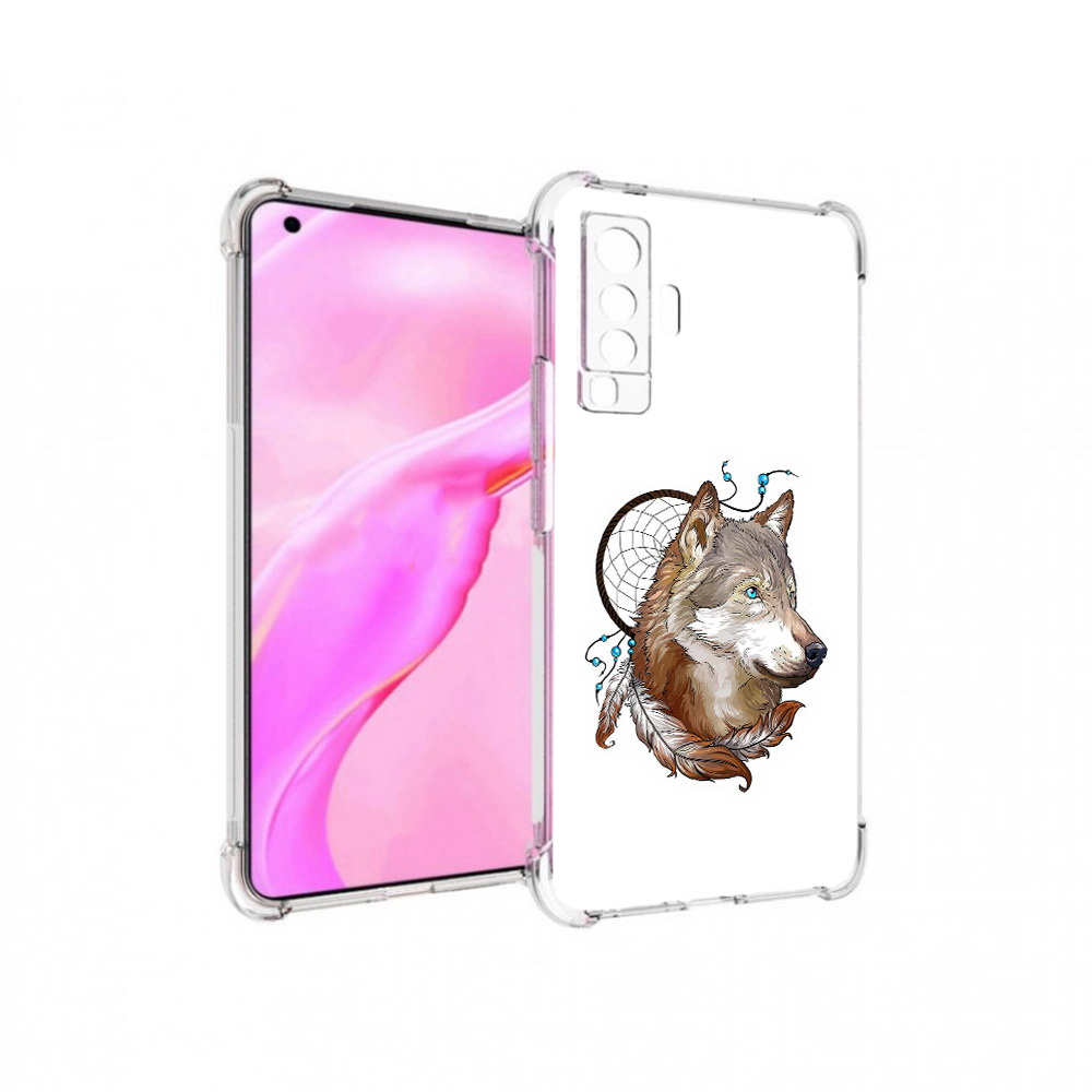 

Чехол MyPads Tocco для Vivo X50 волк и ловец снов (PT226969.391.269), Прозрачный, Tocco