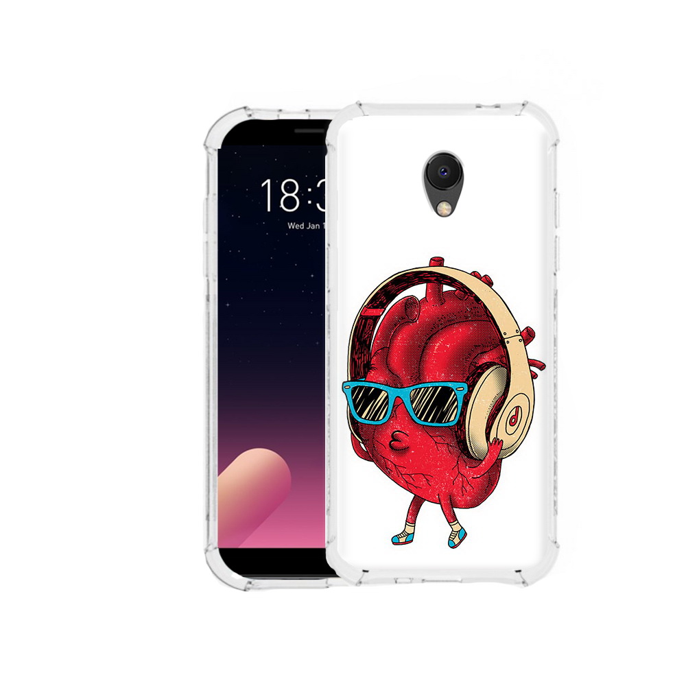 

Чехол MyPads Tocco для Meizu M6S слушай сердце, Прозрачный, Tocco