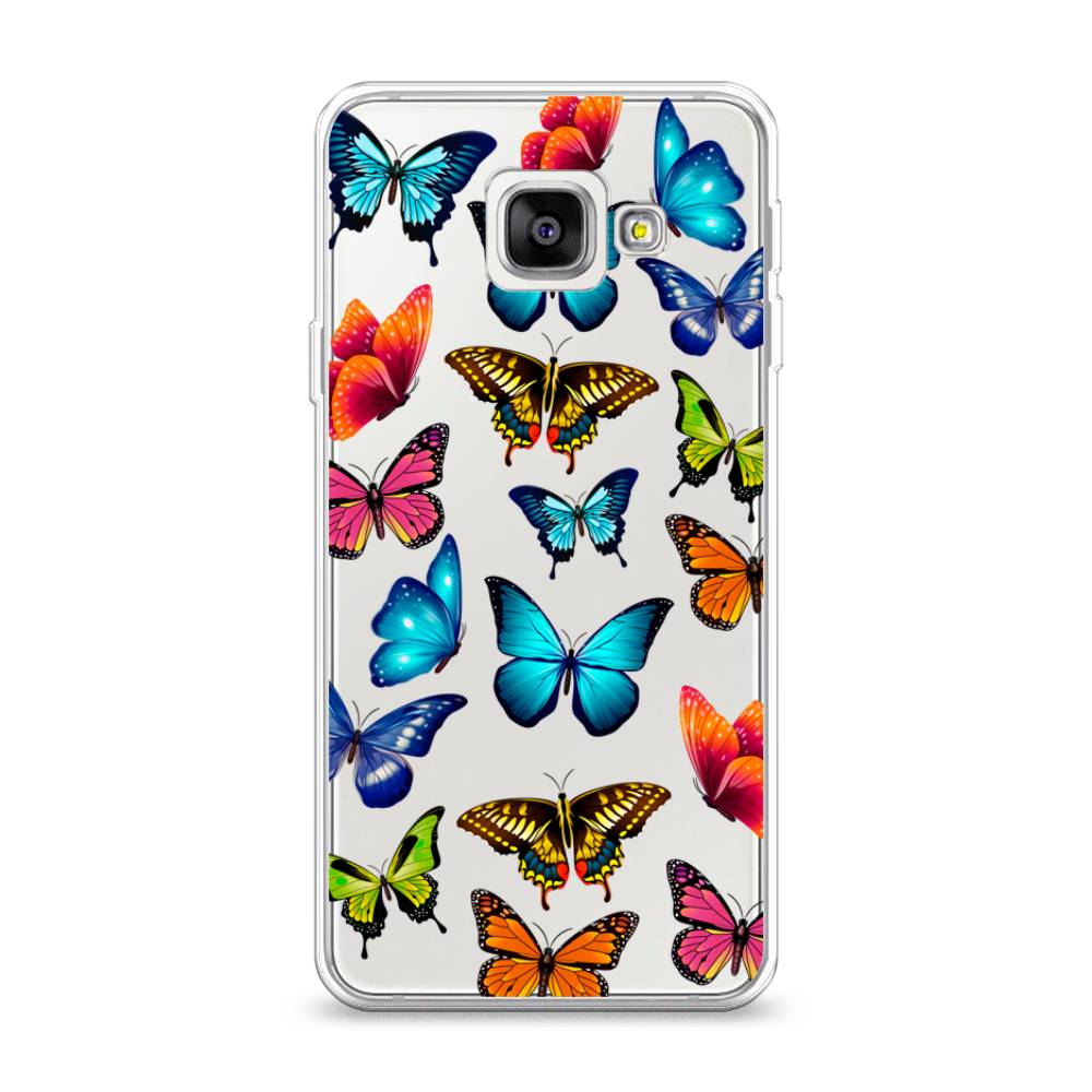 фото Чехол awog "разные бабочки" для samsung galaxy a3 2016