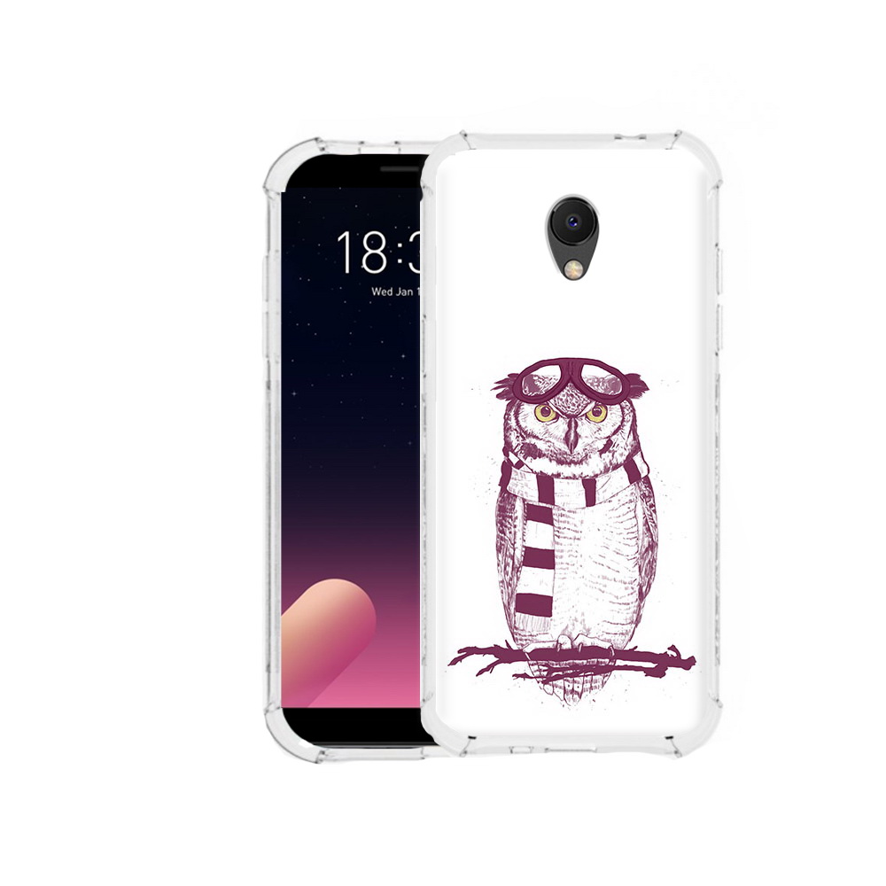 

Чехол MyPads Tocco для Meizu M6S сова-летчик, Прозрачный, Tocco