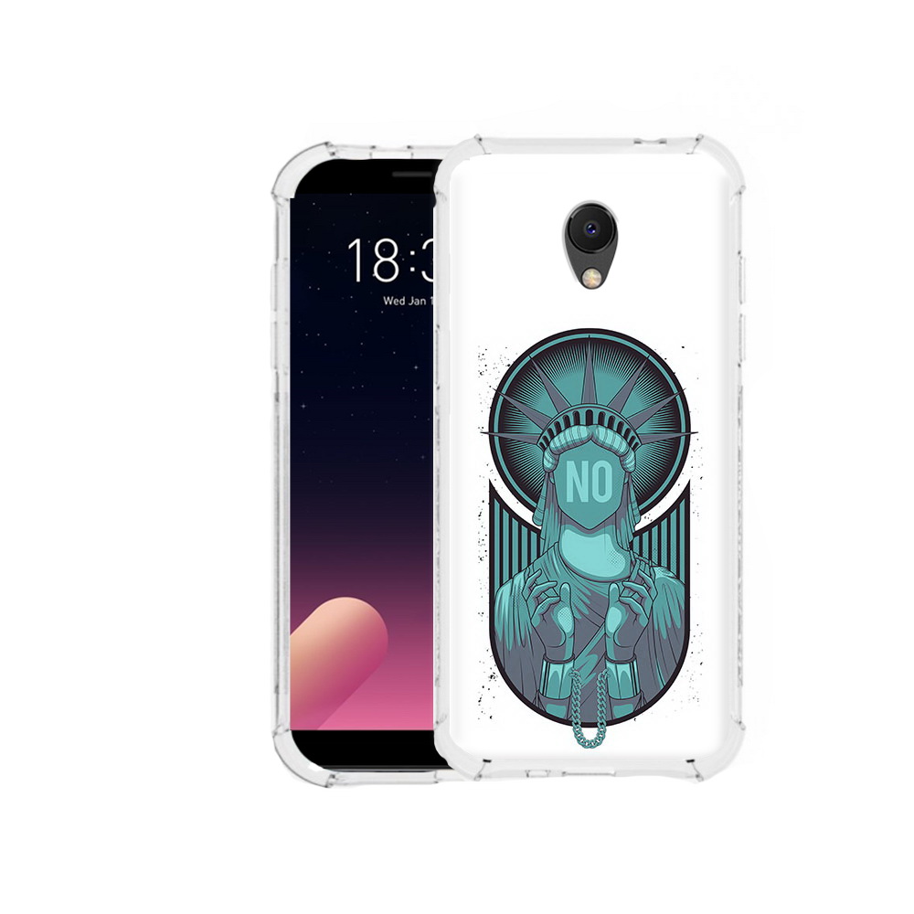 

Чехол MyPads Tocco для Meizu M6S статуя свободы зеленый, Прозрачный, Tocco