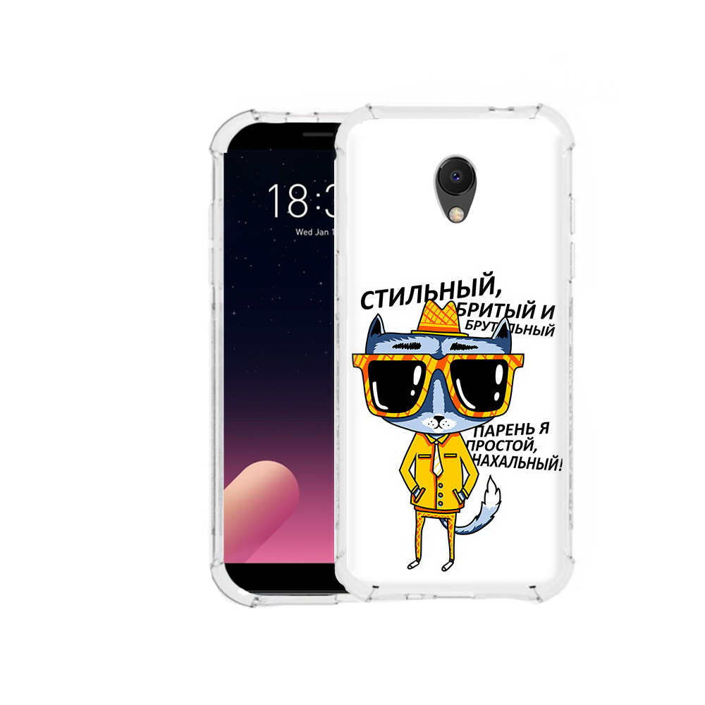 

Чехол MyPads Tocco для Meizu M6S стильный кот, Прозрачный, Tocco