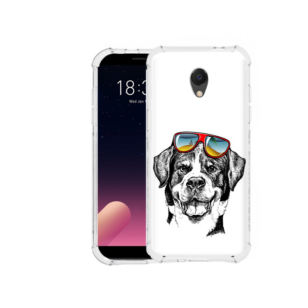 

Чехол MyPads Tocco для Meizu M6S счастливая собака, Прозрачный, Tocco