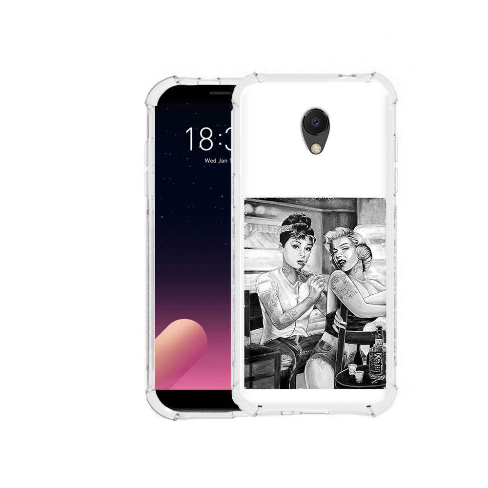 

Чехол MyPads Tocco для Meizu M6S тату мастер, Прозрачный, Tocco