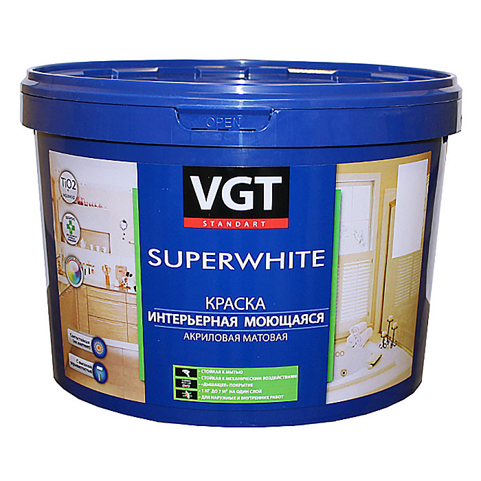 фото Краска акриловая vgt superwhite вд-ак-1180