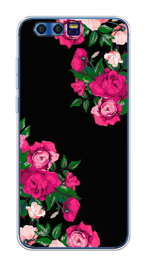 

Чехол на Honor 9 "Розы фуксия", Черный;розовый;зеленый, 62450-1