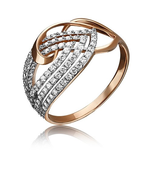 

Кольцо из красного золота с фианитом р. 17 PLATINA jewelry 01-4401-00-401-1110-24, 01-4401-00-401-1110-24