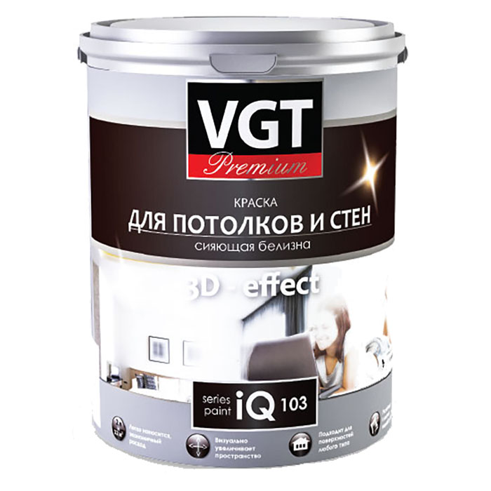 фото Краска водно-дисперсионная vgt premium iq 103