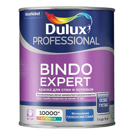 Краска для стен и потолков, особо густая Dulux Bindo Expert