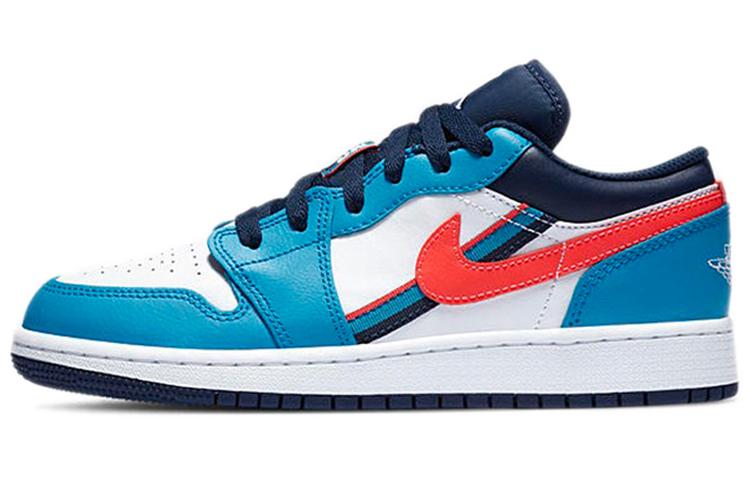 

Кеды унисекс Jordan Air Jordan 1 Low Game Time GS голубые 35.5 EU, Голубой, Air Jordan 1 Low Game Time GS