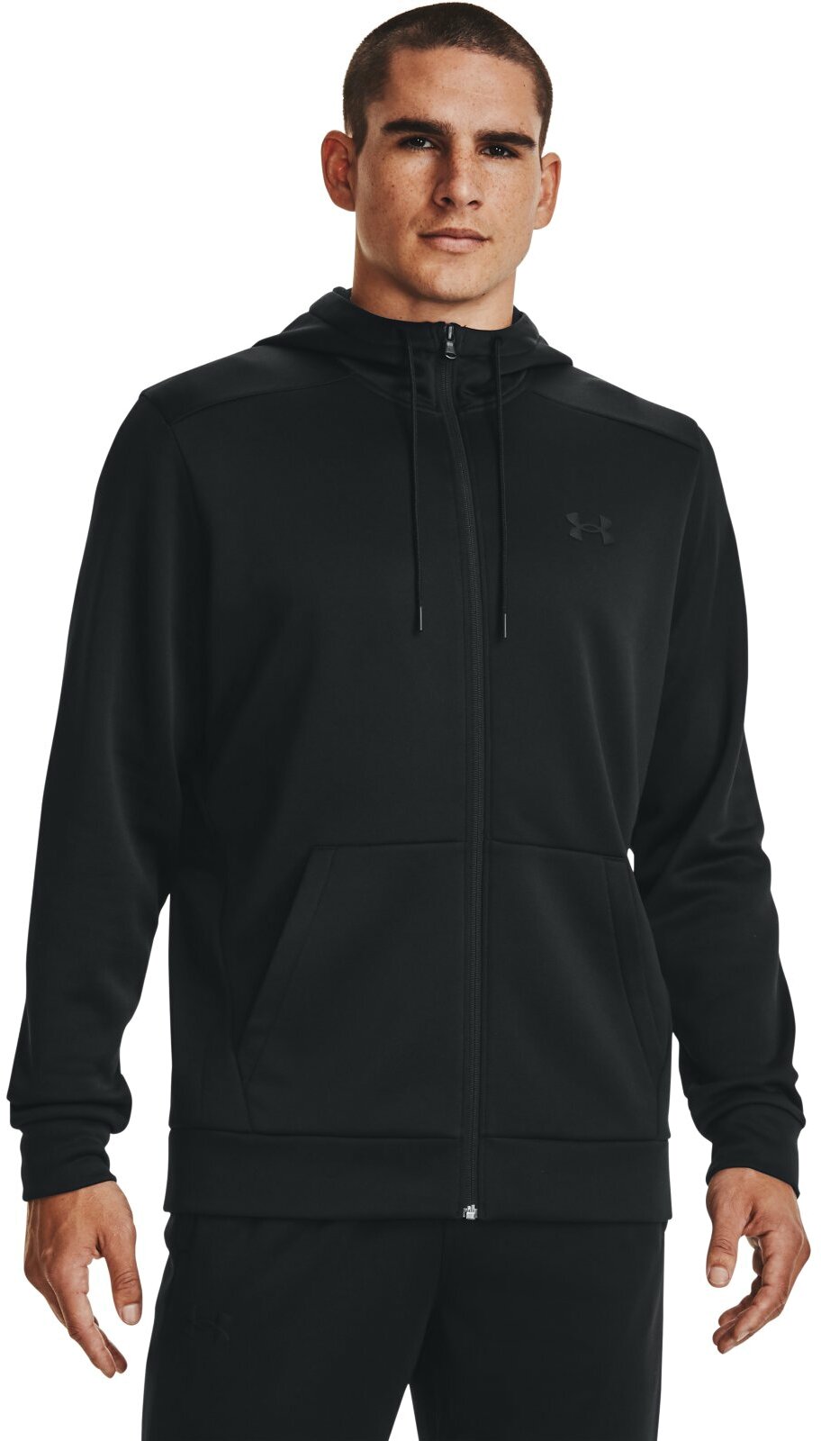 

Толстовка мужская Under Armour Fleece Fz Hoodie черная LG, Черный, Fleece Fz Hoodie
