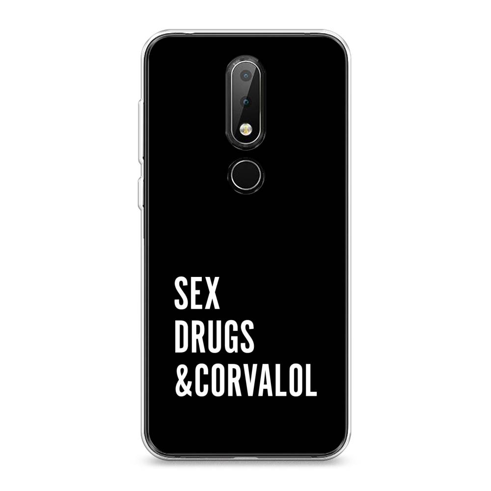 

Чехол на Nokia X6 "Corvalol", Черный;серый;белый, 121450-6