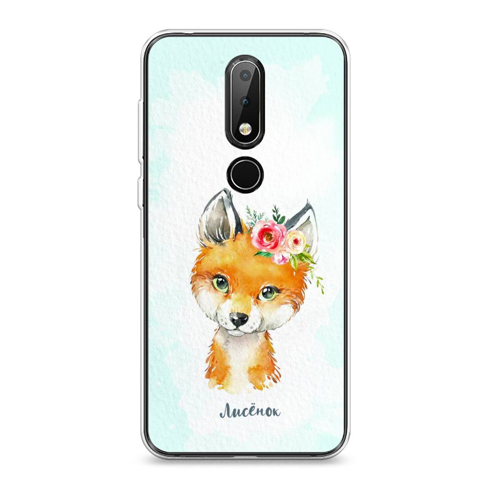 

Чехол на Nokia X6 "Мой лисёнок", Голубой;оранжевый, 121450-1