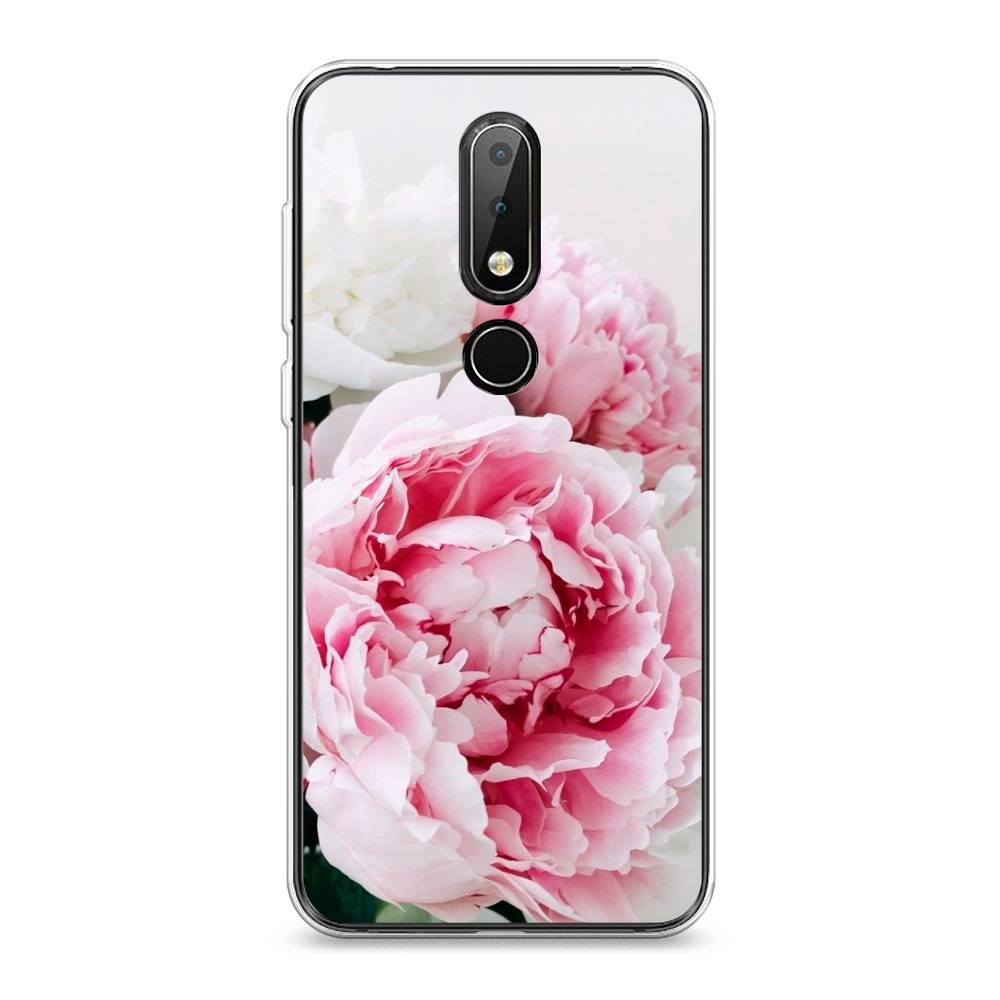 

Чехол на Nokia X6 "Розовые и белые пионы", Розовый;белый, 121450-2