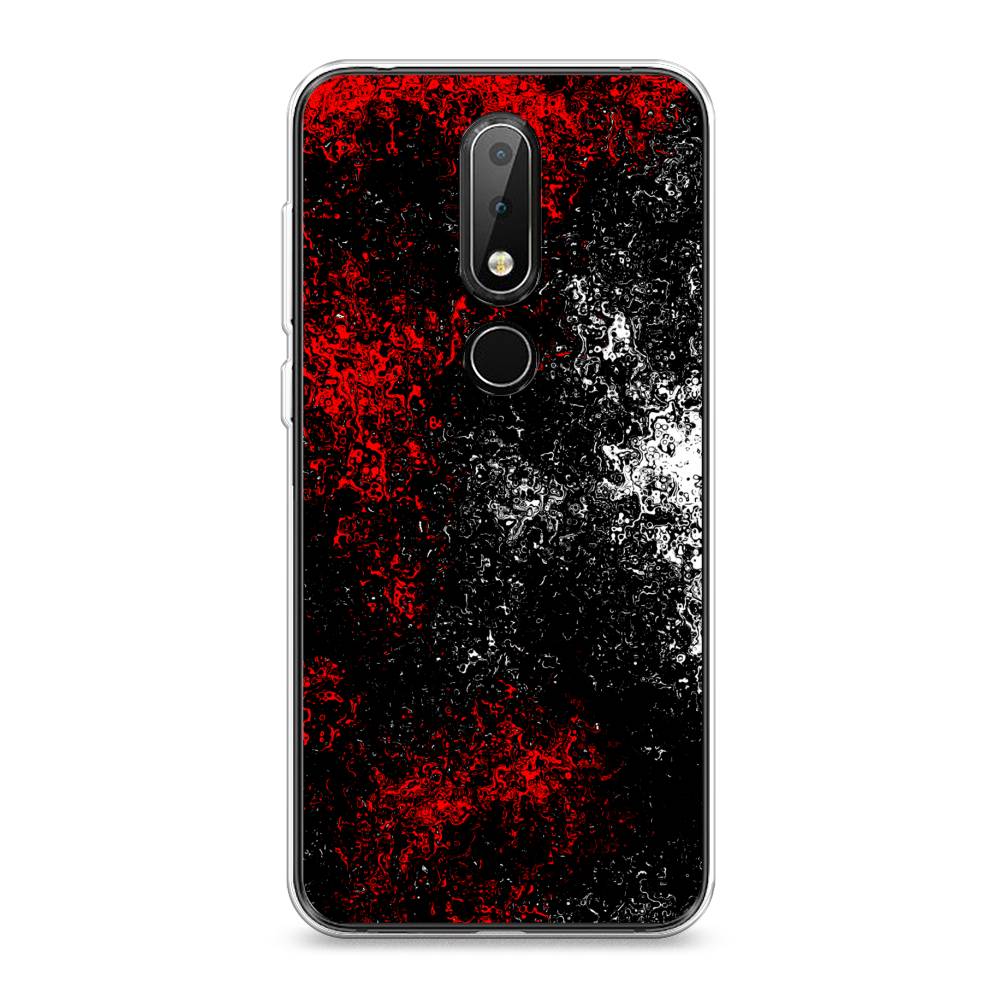 

Чехол на Nokia X6 "Монотипия", Красный;черный;белый, 121450-3