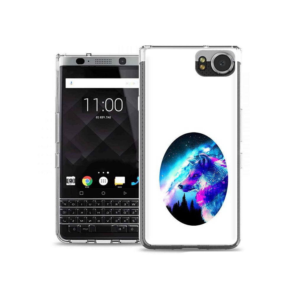 

Чехол MyPads Tocco для BlackBerry KeyOne голубой волк, Tocco