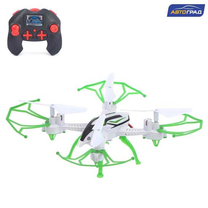 Квадрокоптер радиоуправляемый SKYDRONE, работает от аккумулятора, цвет зелёный квадрокоптер радиоуправляемый drone работает от аккумулятора зелёный
