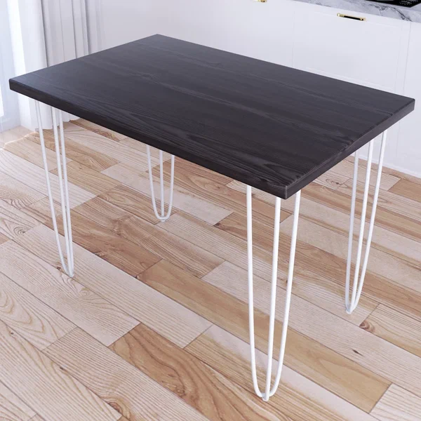 

Стол кухонный Solarius Loft металл-дерево 90x70х75 цвет венге с белыми ножками-шпильками, Loft