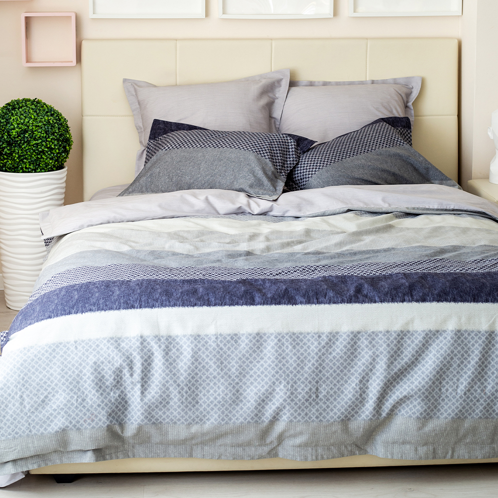 

Комплект постельного белья BELLEHOME Сиэтл 200 ТС чесаный хлопок евро