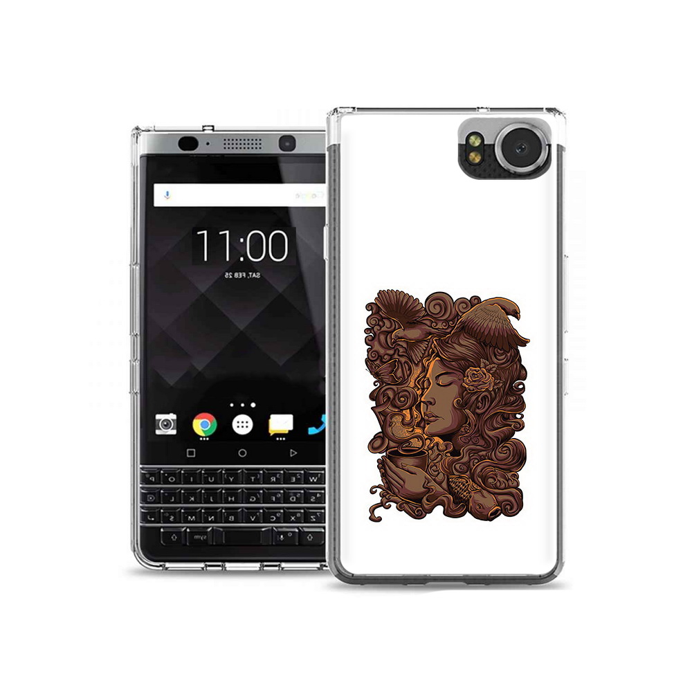 

Чехол MyPads Tocco для BlackBerry KeyOne девушка с длинными волосами абстракция, Tocco