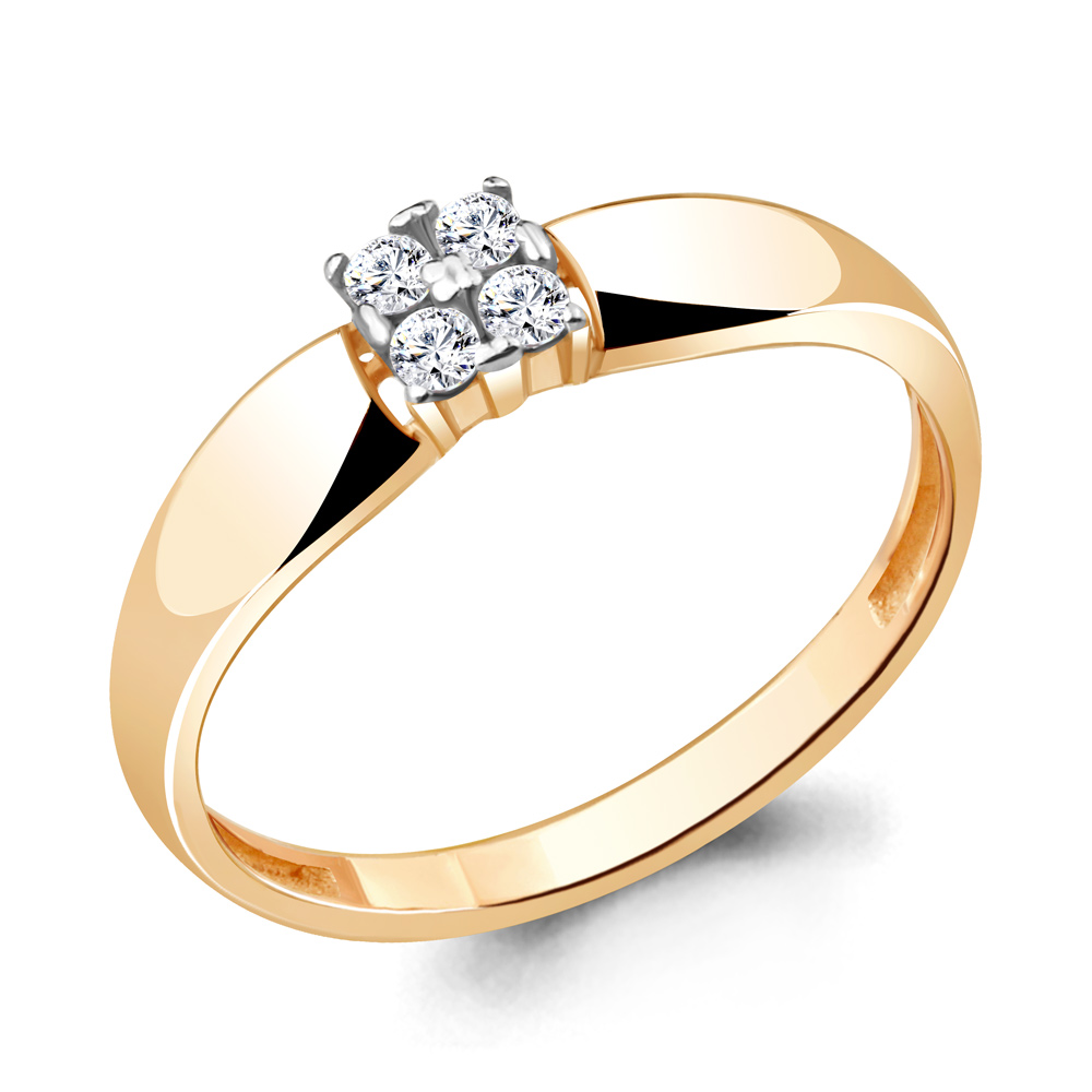 

Кольцо из золота р. 17,5 AQUAMARINE 68019_585_жз, 68019_585_жз