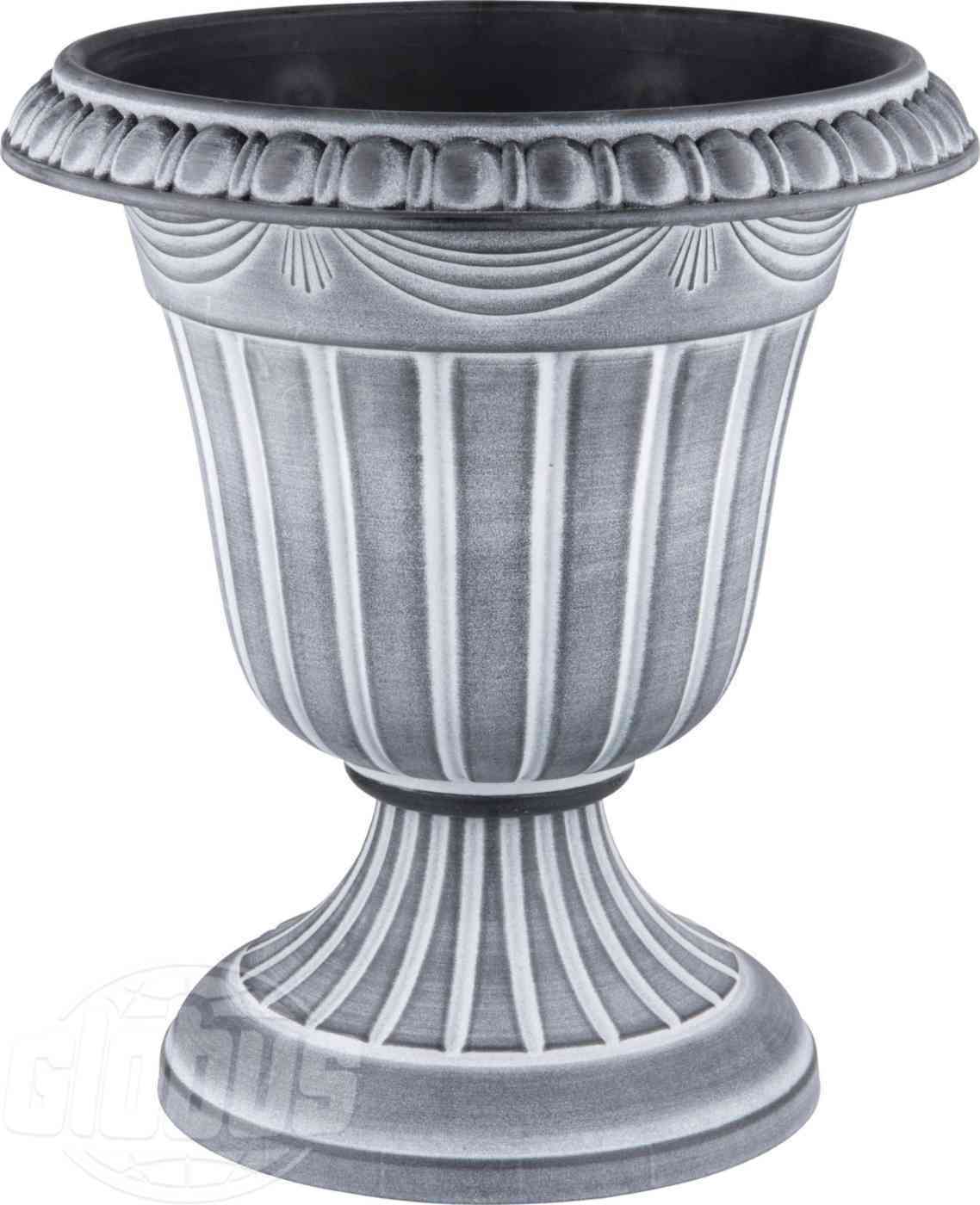 

Цветочный горшок на ножке 17 л серый 1 шт., на ножке