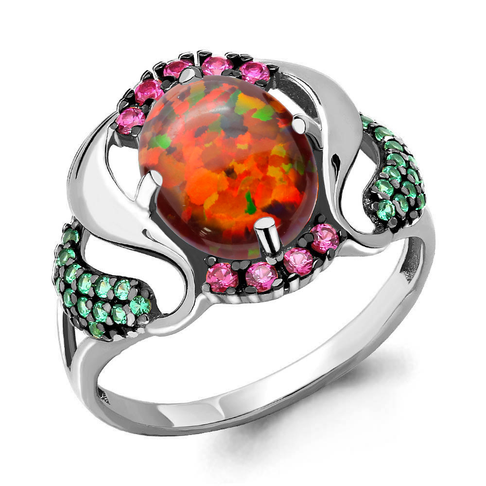 

Кольцо из серебра р. 17,5 AQUAMARINE 6599487ВГ_925_р, 6599487ВГ_925_р
