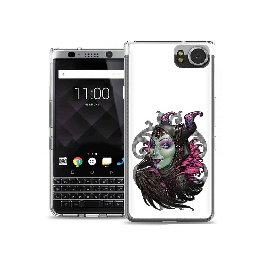 

Чехол MyPads Tocco для BlackBerry KeyOne зеленая девушка с вороном, Tocco
