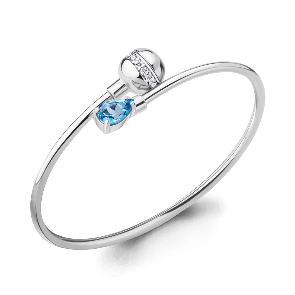 

Браслет из серебра р. 17 AQUAMARINE 7456305А_925_р, 7456305А_925_р
