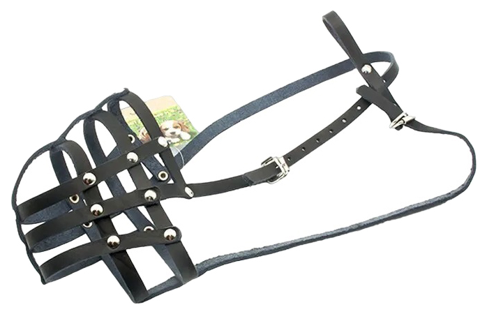 Намордник Дягилев No. 34, ротвейлер, укороченный, черный, сетчатый