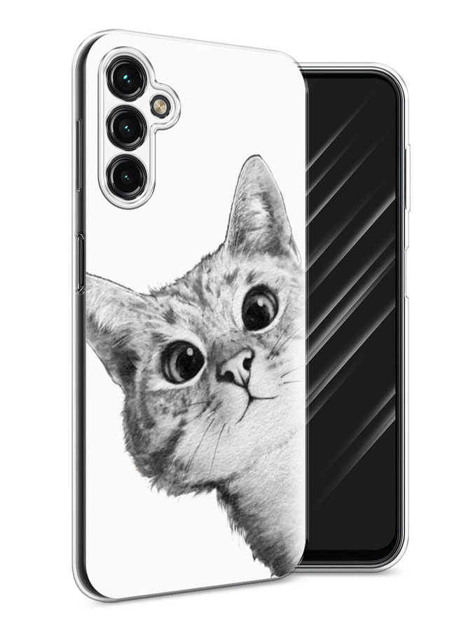 

Чехол Awog на Samsung Galaxy A24 "Кот рисунок черно-белый", Черный, 2108050-1