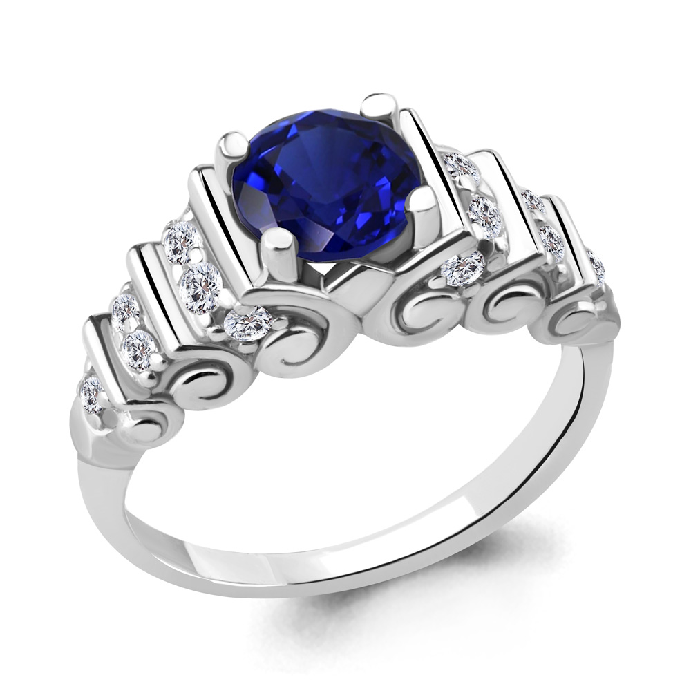 

Кольцо из серебра р. 15,5 AQUAMARINE 63981Б_925_р, 63981Б_925_р