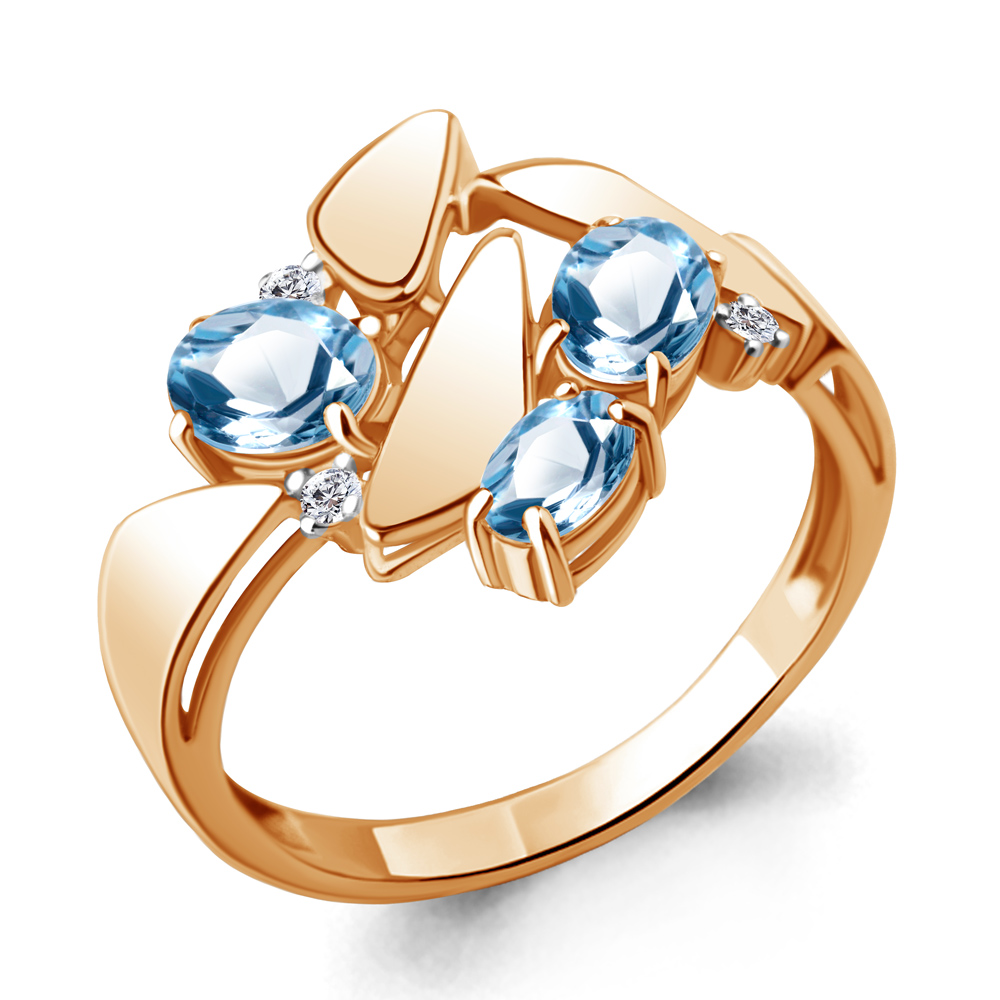 

Кольцо из серебра р. 17,5 AQUAMARINE 6957505А_925_з, 6957505А_925_з