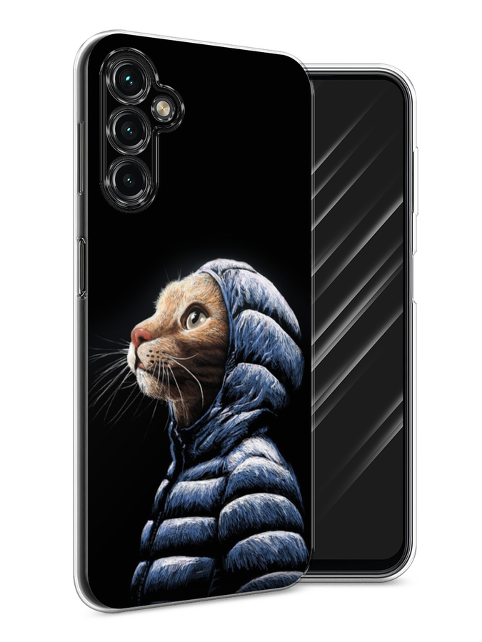 

Чехол Awog на Samsung Galaxy A24 "Кот в капюшоне", Черный;бежевый;синий, 2108050-2
