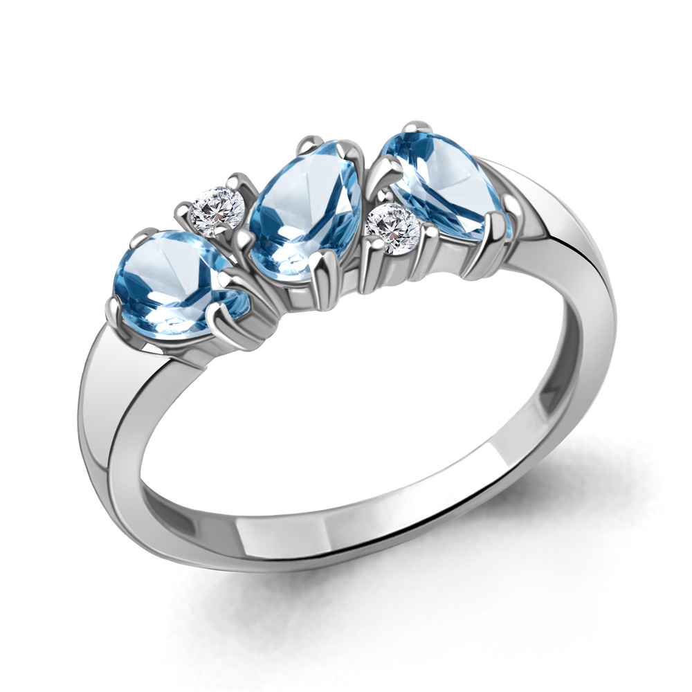 

Кольцо из серебра р. , AQUAMARINE 6958405А_925_р, 6958405А_925_р