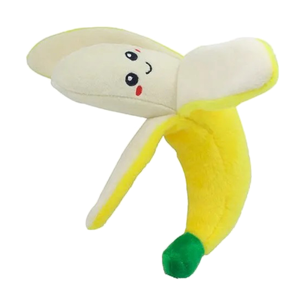 Игрушка для собак №1 банан, с пищалкой, 19 см
