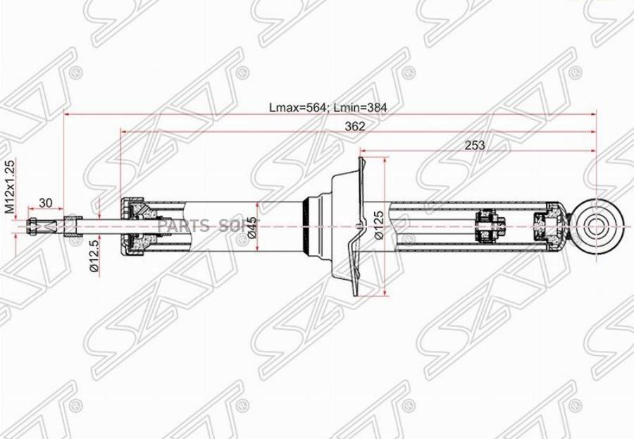 

Стойка Задняя Toyota Mark/Cresta/Chaser/Crown/Majesta 92-01 Lh=Rh Sat арт. ST-48530-29246
