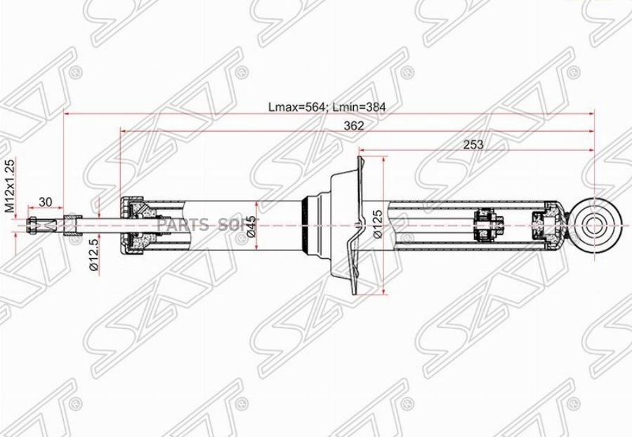 Стойка Задняя Toyota Mark/Cresta/Chaser/Crown/Majesta 92-01 Lh=Rh Sat арт. ST-48530-29246