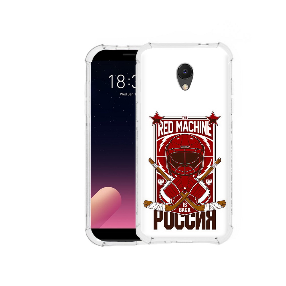 

Чехол MyPads Tocco для Meizu M6S хоккей россия, Прозрачный, Tocco